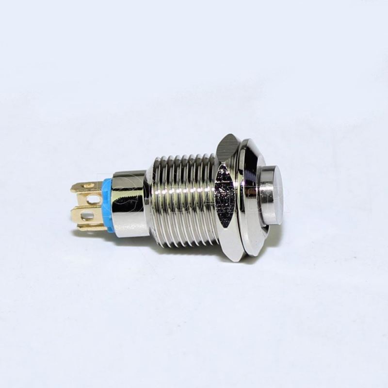 Metal 10MM SPST ON-OFF 2 Way Waterproof 4 Pin LED Push Button Switch