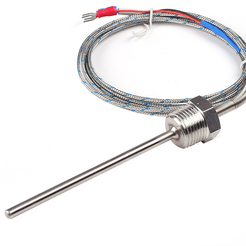 1/2 NPT Waterproof Stainless Steel Thermocouple Sensor Probe 50mm 100mm 150mm 200mm for PID Temperature Controller 2M wire