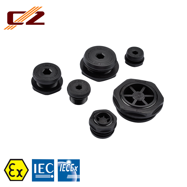 IECEx certified Ex e Nylon Plastic Stopping Plug Blind Plug Hole plug