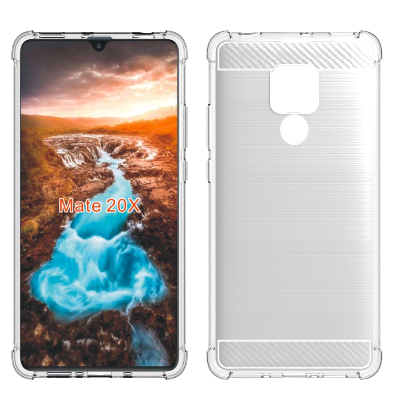 newstyle Carbon Fiber Cover soft Tpu Brushed case For Huawei Mate 20X