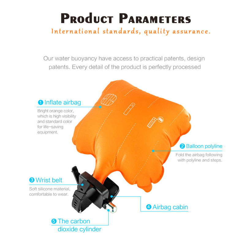 Lifesaving smart wristband, Inflatable wrist strap for swimming, inflatable lifesaving Bracelet