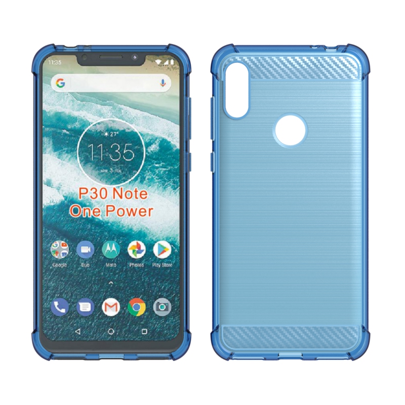 newstyle Carbon Fiber Cover soft Tpu Brushed case For Motorola moto P30 Note