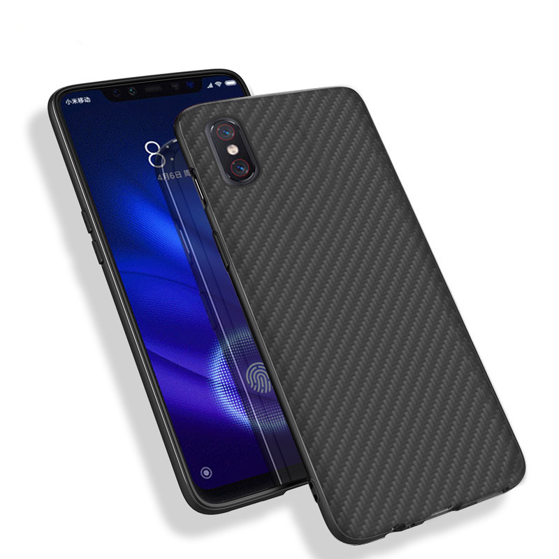Premium Carbon Fiber  Case Full Sides Protective Shell Back shockproof Cover Design For Xiaomi mi 8 Pro