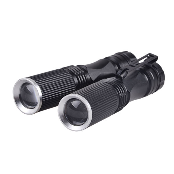 Flashlight Led Mini Torch light Zoom Rechargeable Pocket Mini Flat Led Flashlight