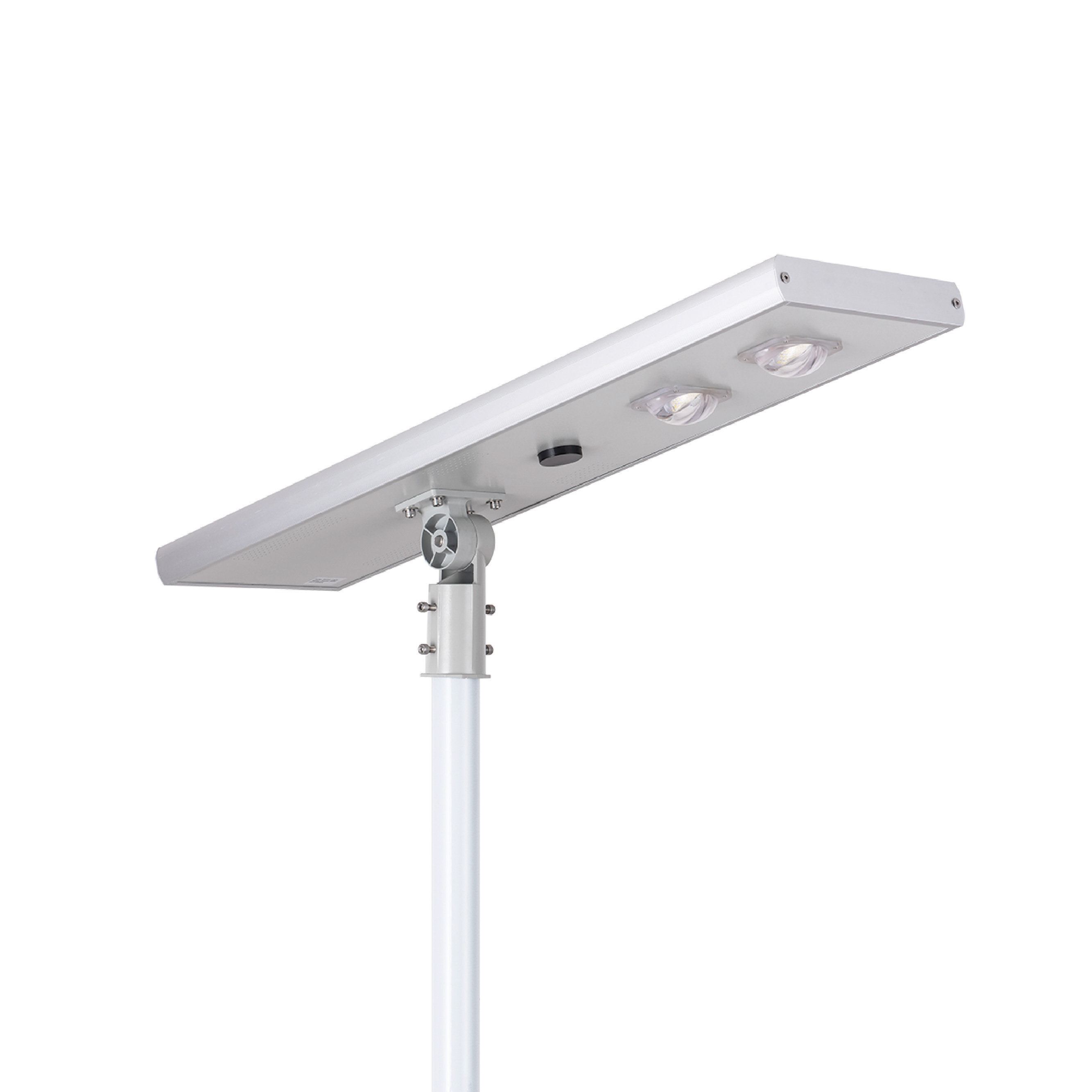 Gray Aluminum 100lm/w Solar Ip65 Double Arm Pole 50w 80w Light 250w Led Street Lights