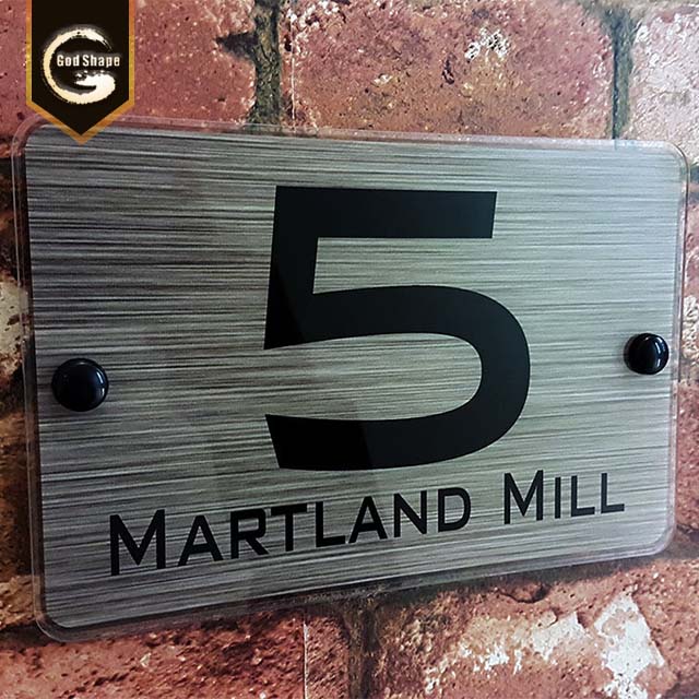 Good quality acrylic modern design house sign number sign plate