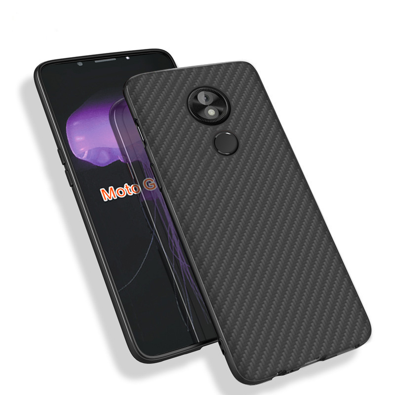Premium Carbon Fiber  Case Full Sides Protective Shell Back shockproof Cover Design For Motorola Moto G7 Play