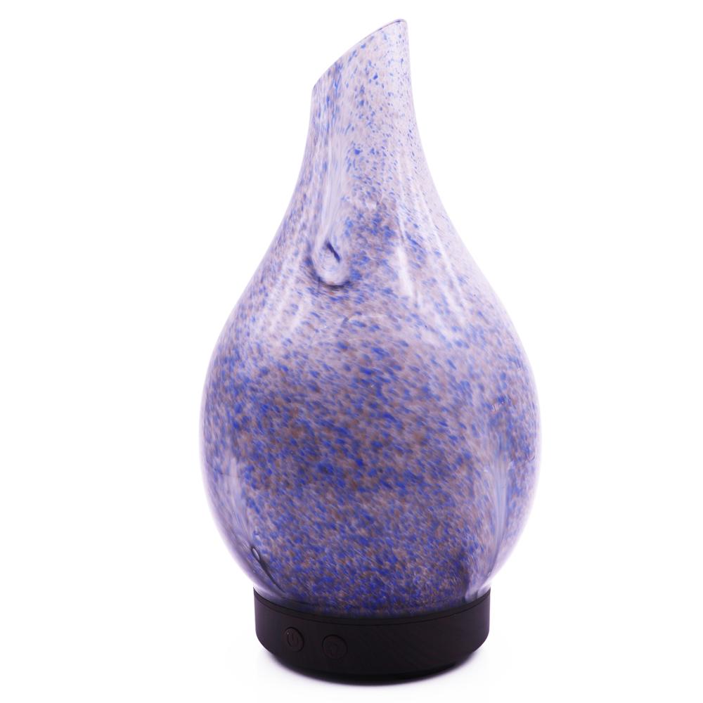 2018 Special  Purple Rock Pattern Handmade Glass Art Essential Oil Diffuser,7 color Change Cool Mist Humidifier for Home