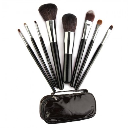 8 Pcs Professional Makeup Cosmetic Blush Eyeshadow Lip Brush Set Bag Case