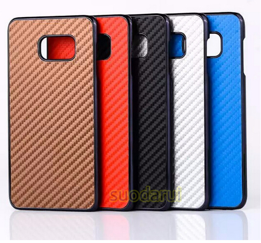 Skin Cover Leather Case Carbon Fiber Hard Case For Samsung Galaxy Note 5