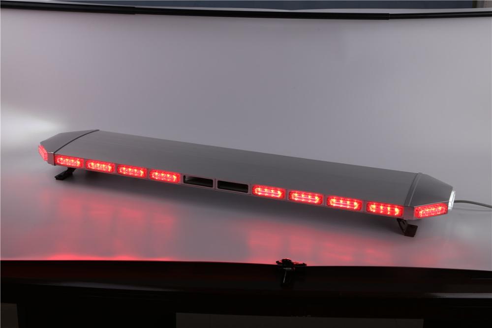 56 Inch Emergency vehicle Fire Truck Light bar Aluminum cover led red strobe lightbar with speaker