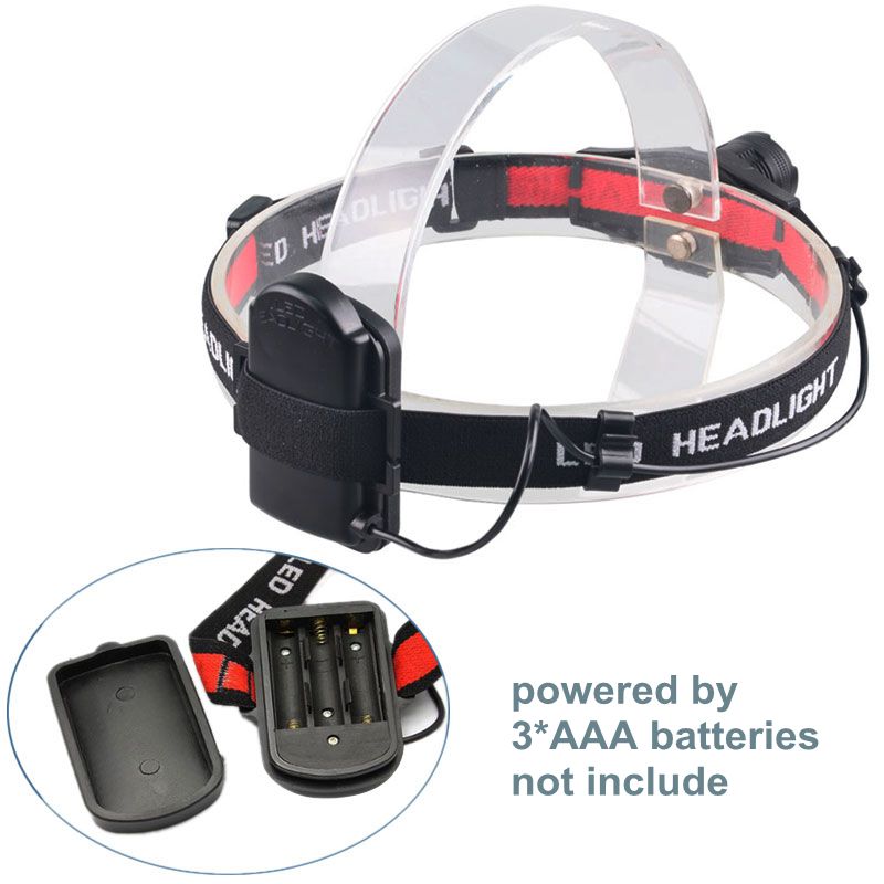 High Power XPE LED Zoomable Adjustable Focus 3 Mode Head Torch Mini Headlamp for Running