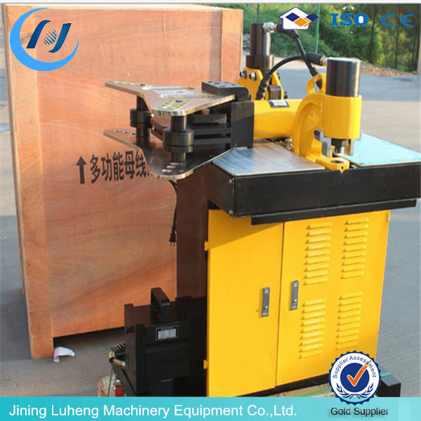 Automatic busbar processing machine for copper and aluminum row with bending cutting punching