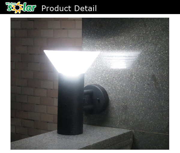 Aluminum modern wall lighting, all in one outdoor solar wall lamp with powder painting JR-B007W