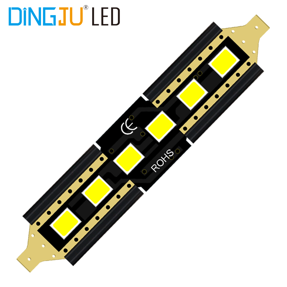 Factory Custom 12 Volt 1.7w  Led 6smd 2835 Festoon C5w Decoding Licence Plate Light Reading Lamp Lighting Supply