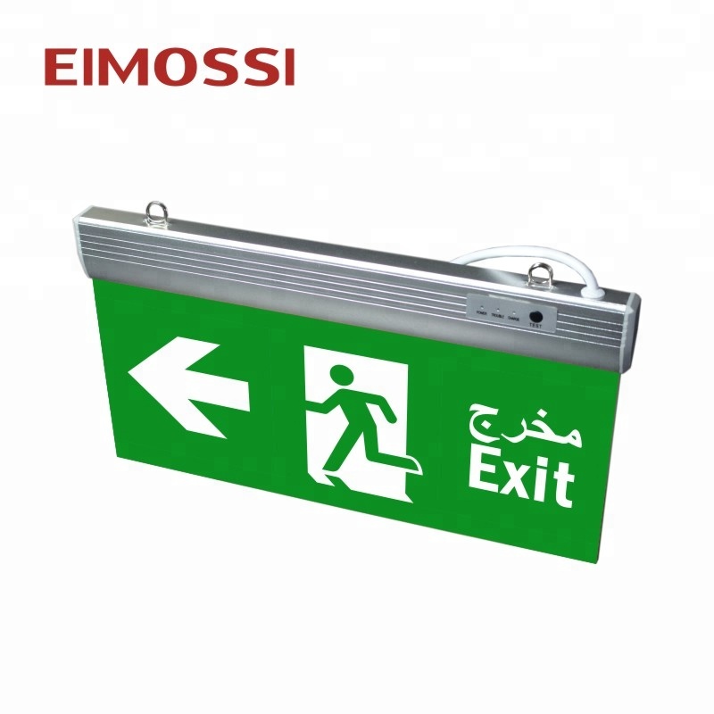 3W Aluminum Acrylic Led EXIT Sign Ni-Cd Backup Battery Emergency EXIT Light