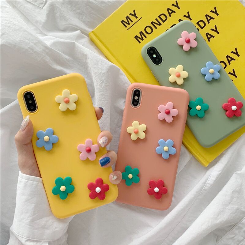 Korean Japanese Cute 3D Daisy Flower TPU Phone Case for Huawei Mate 30 Pro P30, for Huawei Honor 8x Case