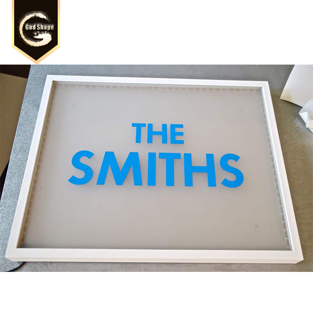 Rectangle Wall Mounted Acrylic Lightbox Illuminated Sign for Advertising