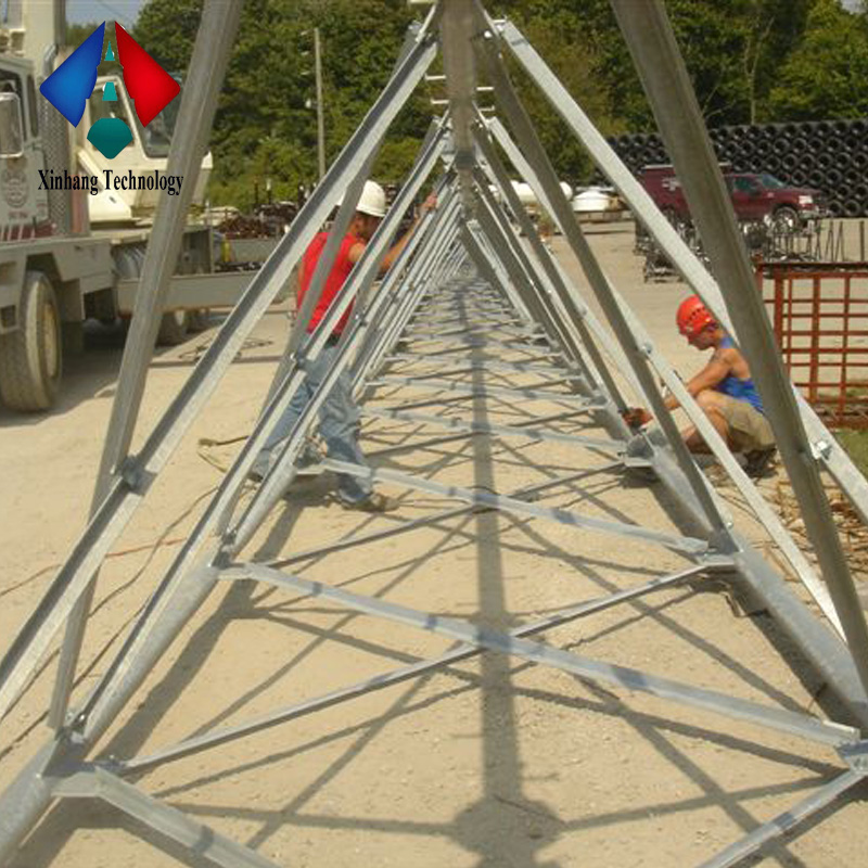 60m 3 Leg Angle Hot-dip Galvanized Communication Steel Tower