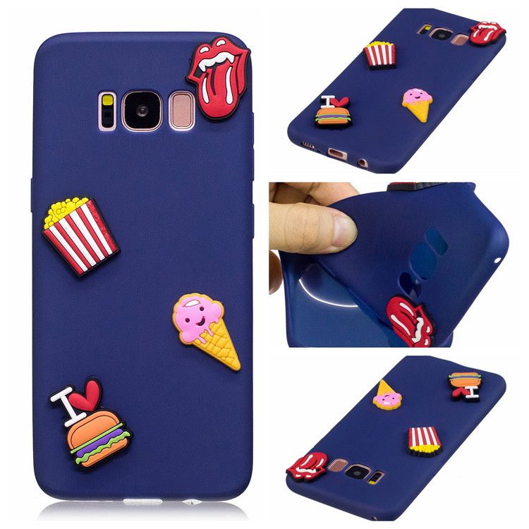 Custom 3D French Fries Chips Hamburger Soft TPU Silicon Mobile Phone Case for Samsung Galaxy S9 S8 Plus