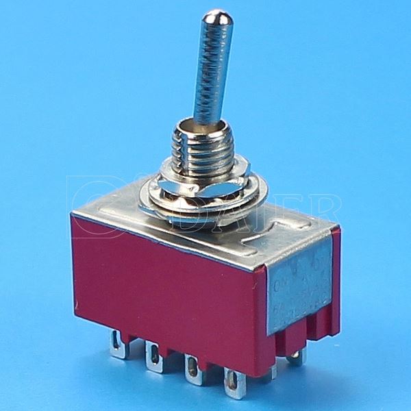 MTS-402 12PIN ON-ON Red 12 Pin 4 Position Toggle Switch