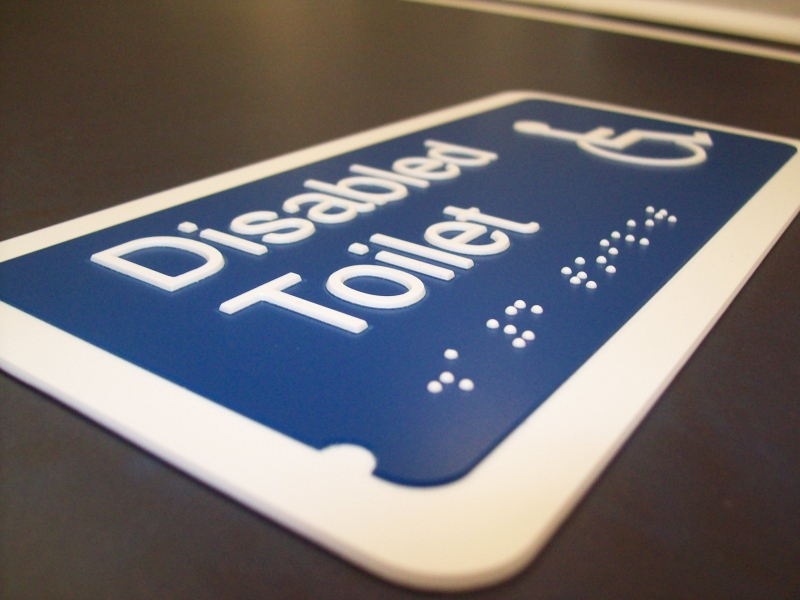 Custom number plates acrylic stainless steel restroom toilet sign plate with braille