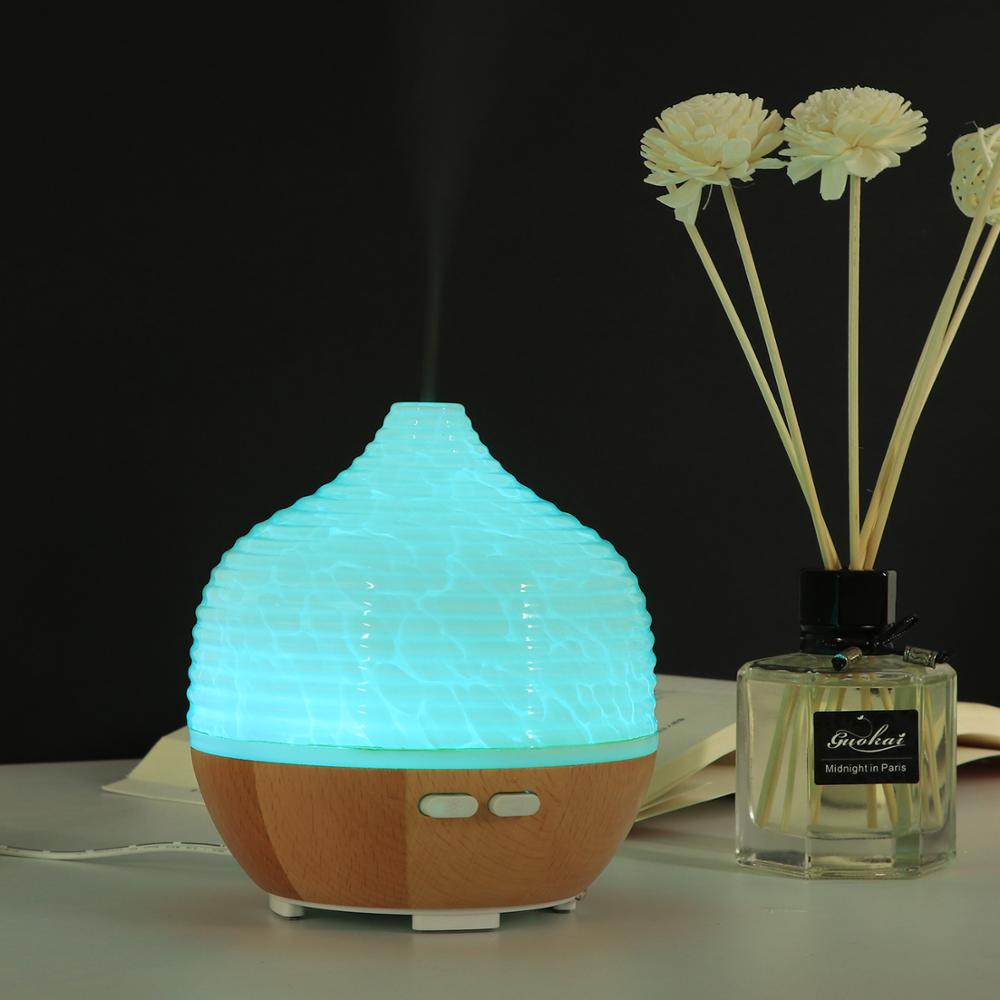 200ml Glass Aroma Diffuser with Beautiful Warm Color LED Lights, Remote Control, Waterless Auto-Off Function, Best Gift