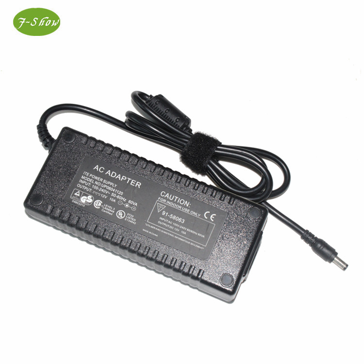 12 Volt 10 Amp 120W 12V 10A AC DC Adapter for LCD Monitor Display LED Strip Light