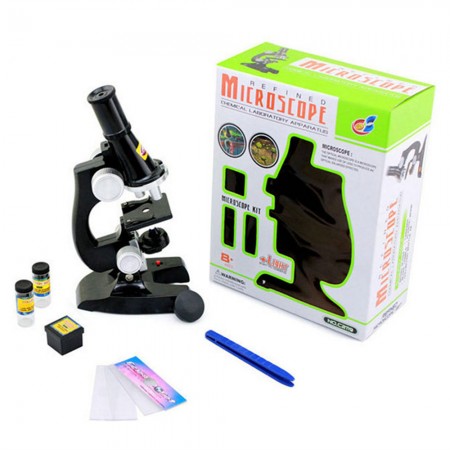 100 200 450 Education Toy Learn Microscope Kit Student Kids Science Chemical Laboratory Magnifier