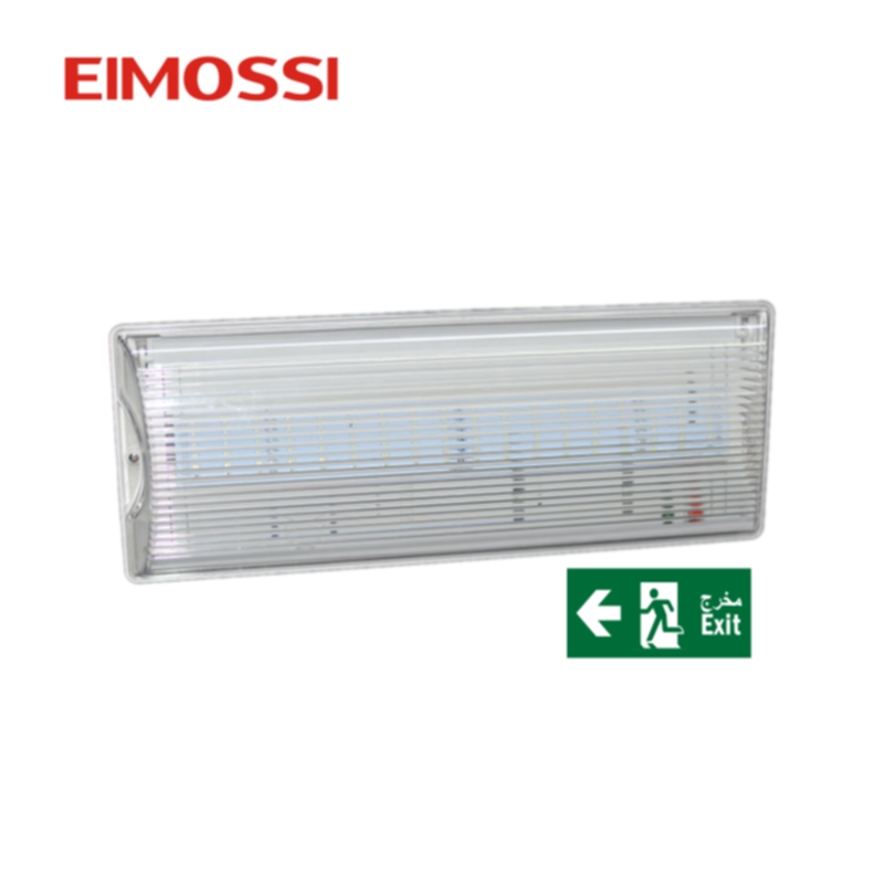 Battery backup emergency exit light running man led