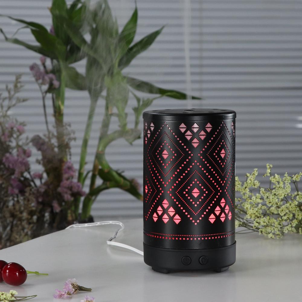 Ultrasonic Cool Mist Essential Oil Diffuser 100ml Capacity Metal Aromatherapy Diffuser with Waterless Auto Shut-Off Protection