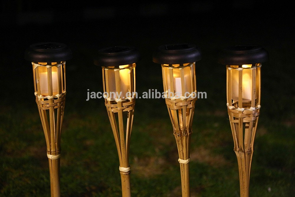 Outdoor Solar Bamboo Garden Torch Lights LED Path Light LED Post Light (JL-8550)