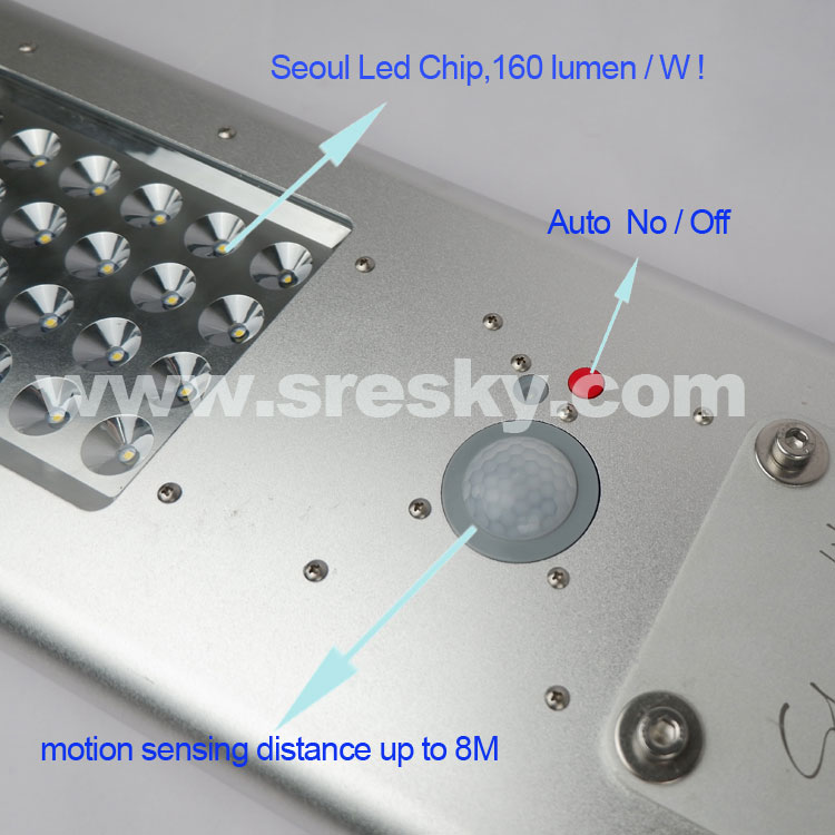 Super bright 8 LED wireless solar motion sensor garden light