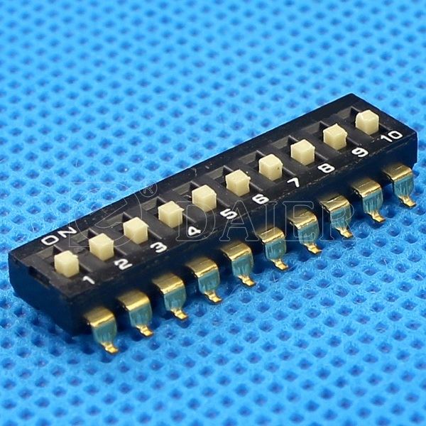 0.1A 50VDC Electrical 8 Way Dip Switch In Reel Packing