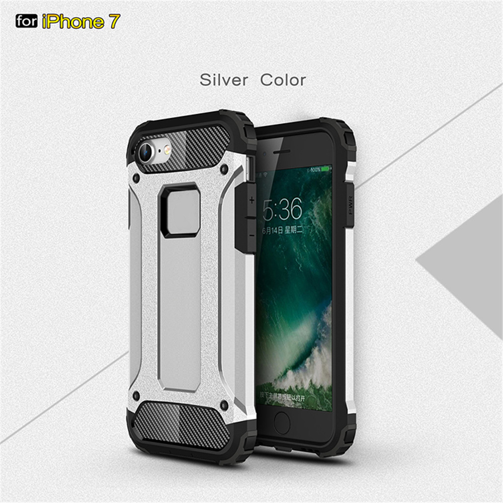 TPU+PC 2in1 drop Silicone Rubber Armor Hard case For iPhone 7 8