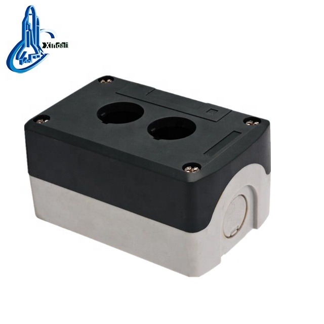 XDL4-BE02 waterproof industrial two holes button control box switch for lift/control box parts