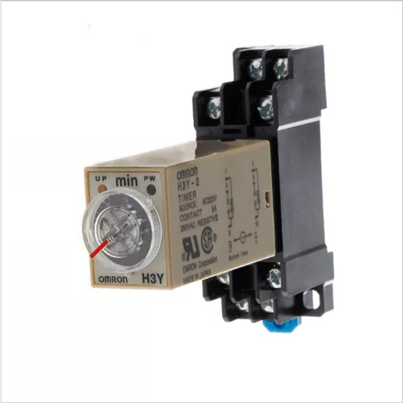 H3Y-2 AC 220V 110V DC 12V 24V Power On Time Delay Relay 1s 5s 10s 30s 60s 3M 5M 10M 30M 60M Timer Relay  Socket with Base