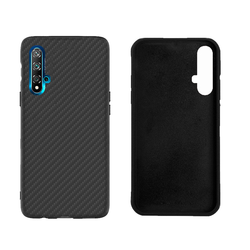 Premium Carbon Fiber  Case Full Sides Protective Shell Back shockproof Cover Design For Huawei Nova 5T