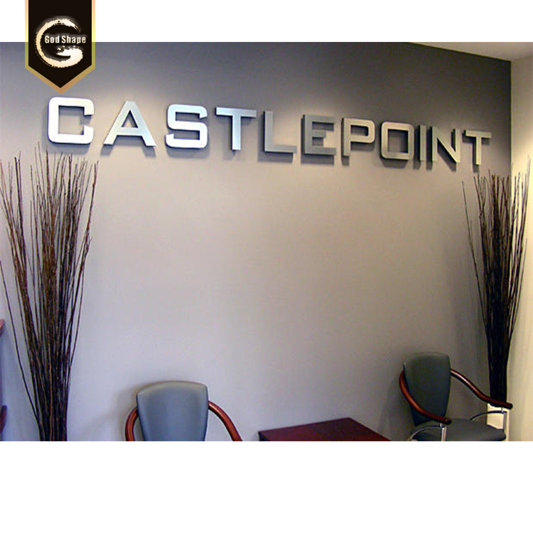 Premium quality OEM Custom Stainless steel letters sign board for office lobby sign