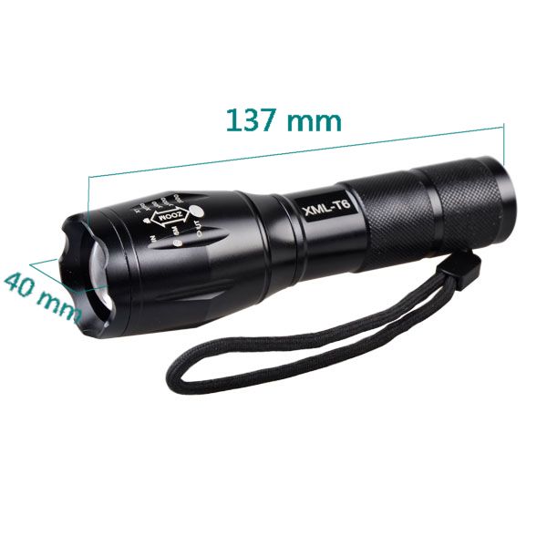 Ultra Bright 1500Lumen 3*AAA / 1*18650 Led Torch,High Power Led Torch Light,XML-T6 Led Torch Flashlight