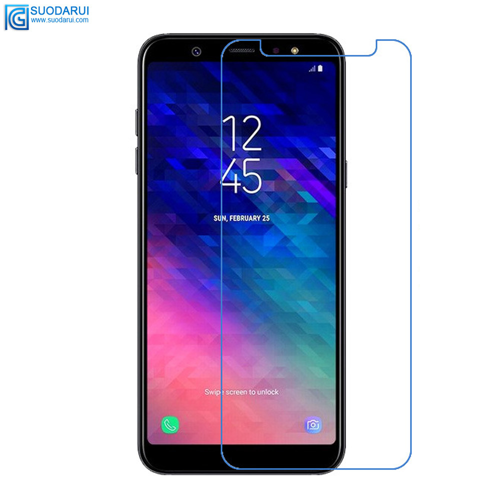 Tempered Glass Screen Protector for Samsung  SAM A6 A6 Plus 9H 2.5D 0.26mm HD Transparent Film