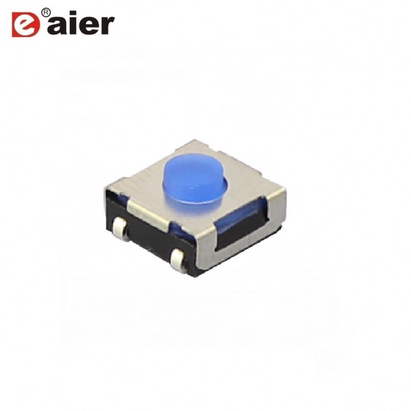 IP67 Mini 4 Pin SMT Terminal Tactile Switch 6X6 Rubber Tact Switch