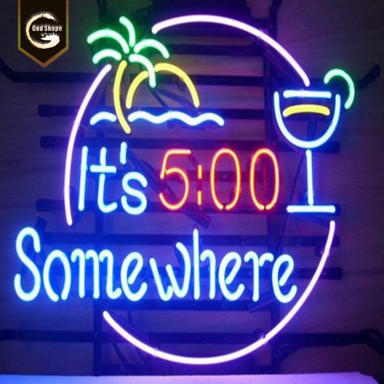 2019 China cheap price small warm white custom glass neon light letter sign