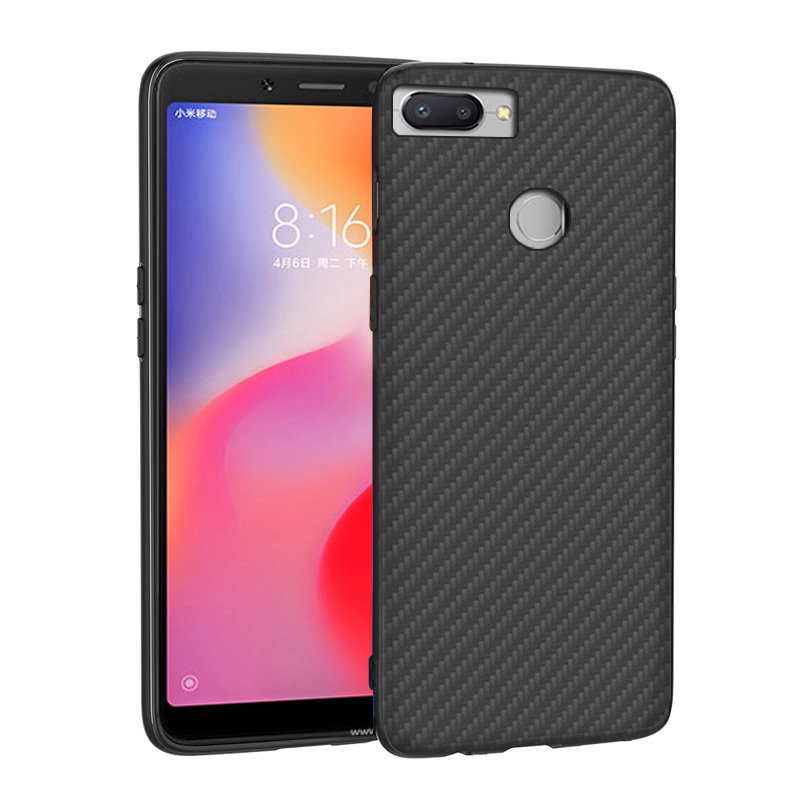 Premium Carbon Fiber  Case Full Sides Protective Shell Back shockproof Cover For Redmi 6
