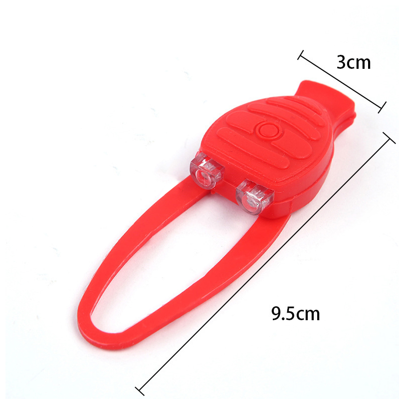 New Design Lobster Shaped Silicone LED Bike Light 2 LED Mini Warning Bike Spoke Light for Mountain Bikes