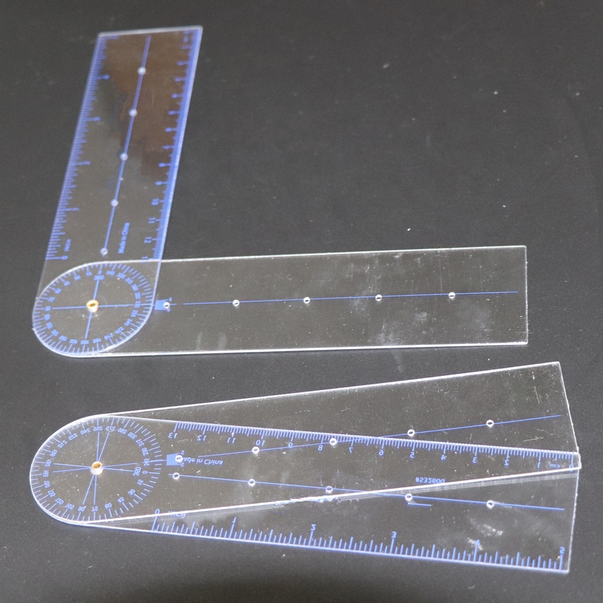 Rehabilitation Spinal scale Medical Goniometer 360 Degree 7inch measure joints