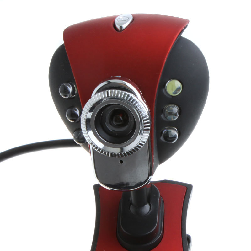 USB 2.0 50.0M 6 LED PC Camera HD Webcam Camera Web Cam with MIC for Computer Accessories PC Laptop Free Drop Shipping Wholesale