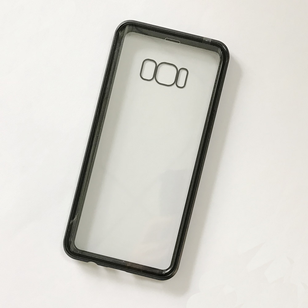 Both side edge Tempered Glass Magnetic  cover For Samsung S8 S8+ S9 S9+ Note8 Note9 S1 flip cell phone Metal case