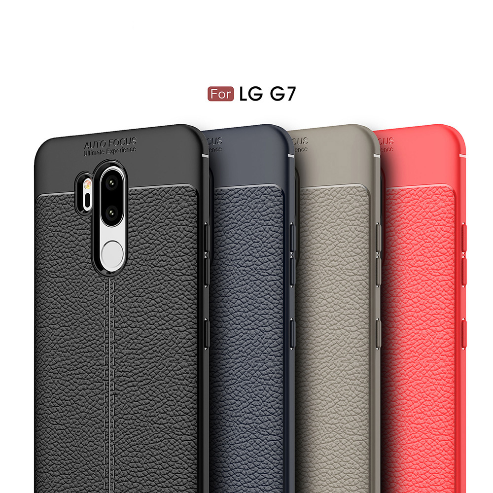 Hot Sell Litchi pattern Soft Tpu case for LG G7