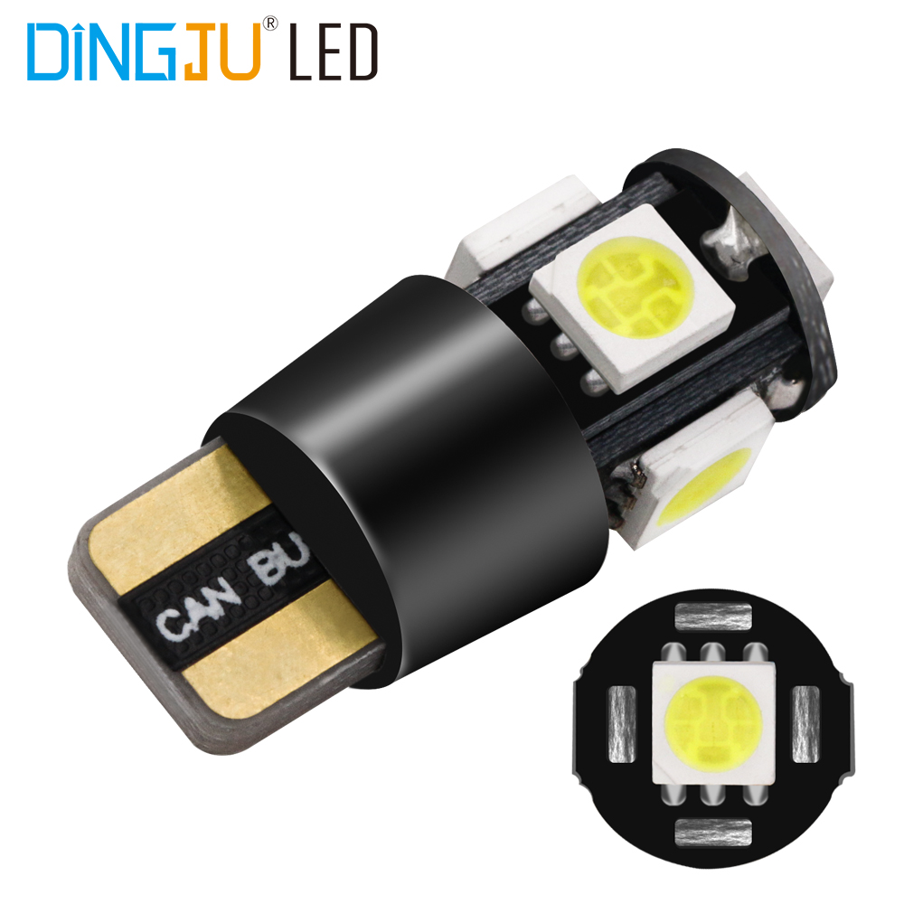 Oem Factory T10 194 5050 5smd Canbus Led Car Auto Bulb 10-30v 31lm Interior Licence Plate Light With Good Price